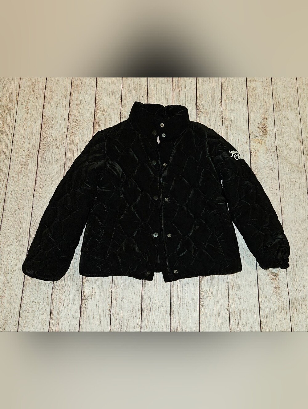 Juicy Couture Black Quilted Puffer Jacket - Kids 10/12